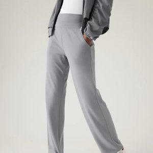 Athleta Gray Seasoft Wide Leg Pants
